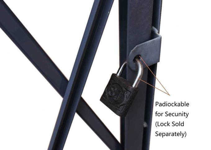 Portes de sécurité se pliantes en acier grises pour la porte de ciseaux en métal d'affaires non montée